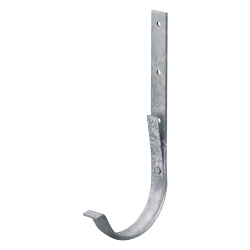 INEFA Rinneneisen, Rinnenhalter, halbrund NW 100 Silber Dachrinnenzubehör, Dachrinnenhalter aus...