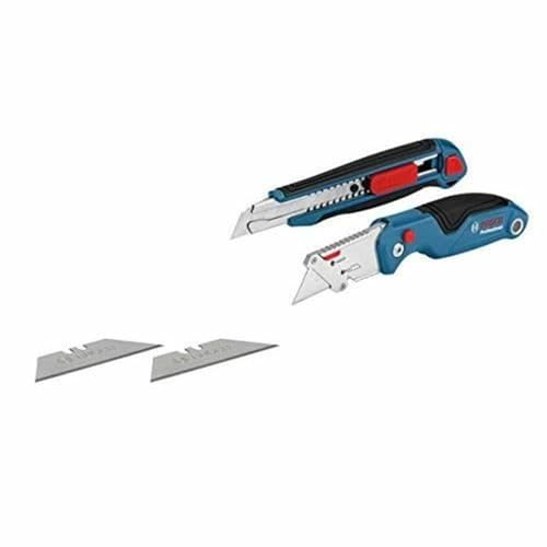 Bosch Professional 2 tlg. Messer Set (mit Universal Klappmesser und Profi Cuttermesser, inkl....