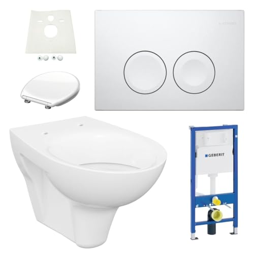 Geberit Duofix Vorwandelement Design WC mit Beschichtung WC Sitz SoftClose Drückerplatte...