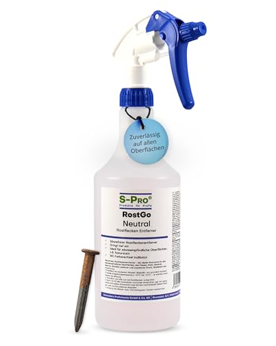 S-Pro - RostGo pH- neutraler Rostentferner 750ml - Effizientes Spray gegen Rostflecken auf porösen...