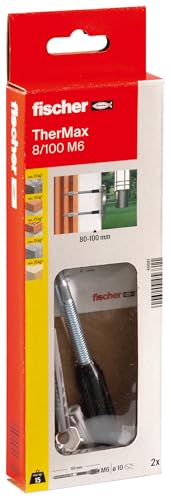 fischer Abstandsmontagesystem TherMax 8 / 100 M6 (2) für Dämmstoffe, Dämmstoffdübel zur...