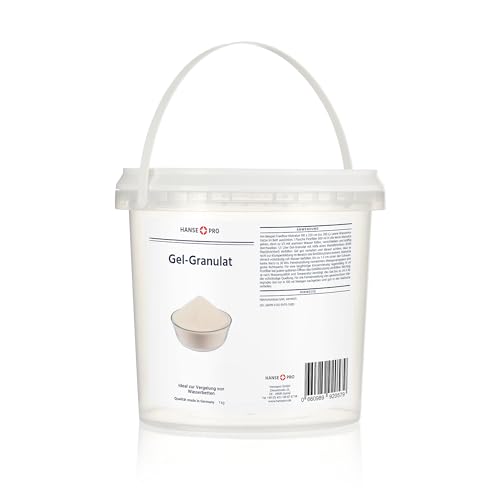 Hansepro Gel-Granulat für Gelbetten & Wasserbetten, 1 kg I Vergelung von Wasserkernen I Gelierung I...