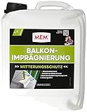 MEM Balkon-Imprägnierung, Für saugende Untergründe, Wasserabperleffekt, Wasserdicht und...