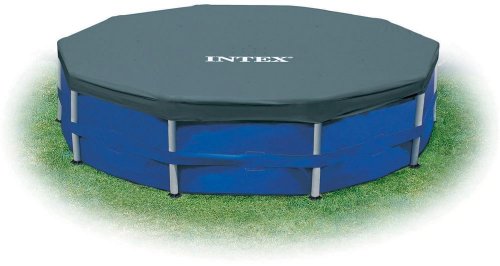 Intex 28031 Round Pool Cover - Poolabdeckplane - Ø 366 cm - Für Metal und Prism Frame Pool,...