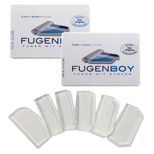 Fugenboy® patentierter Fugen-Glätter 6er Set | Deutsche Herstellung | Silikon-Fugen Abzieher |...