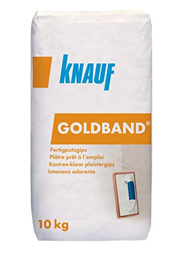 Knauf Goldband Fertig-Putzgips als Untergrund für Tapeten, Fliesen oder Dekor-Putze, 10-kg –...