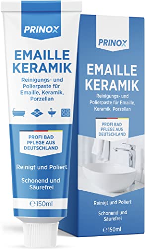 PRINOX® 150ml Reinigungs und Polierpaste für Emaille, Keramik, Porzellan, Glaskeramik, Mineralguss...