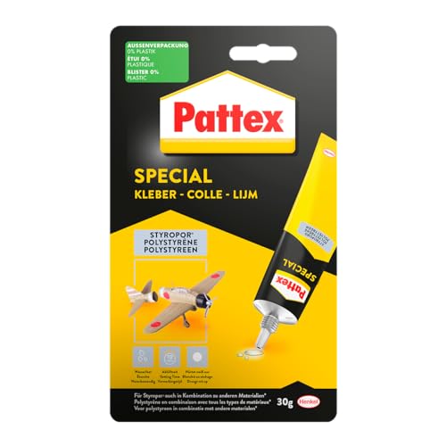 Pattex Spezialkleber Styropor, ist flexibel mit einer hohen Anfangshaftung, wasserfest, härtet...