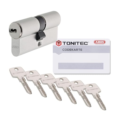 ABUS Schließzylinder TEC440 by ToniTec Zylinderschloss als Doppelzylinder Größe 30/35 mm mit 6...