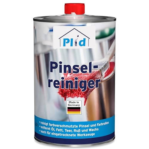 Plid® Pinselreiniger 1L [FARBLOS & GERUCHSMILD] - Pinsel Reiniger für verschmutzte Pinsel,...