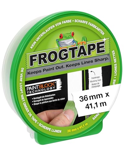 FROGTAPE Abklebeband – Malerkreppband mit Paint-Block Technologie – Kreppband für saubere...