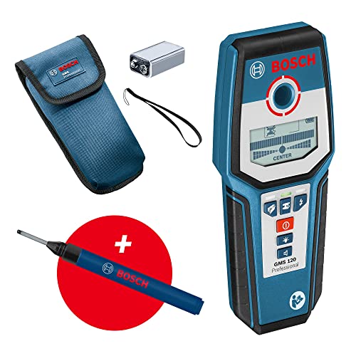 Bosch Professional digitales Ortungsgerät GMS 120 (Bohrlochmarker, max. Detektionstiefe...