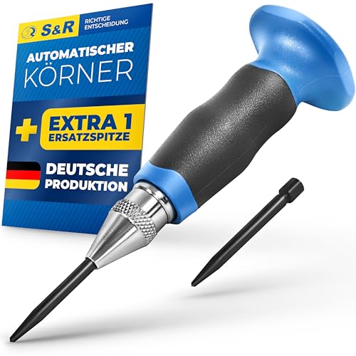 S&R Automatischer Körner/MADE IN GERMANY / 60-130 N mit EXTRA 1 Ersatzspitze und Ergo-Griff -...