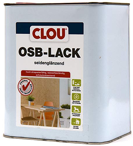 Clou OSB-Lack, farblos: Transparente Versiegelung für OSB-Platten, füllkräftiger Holzlack...